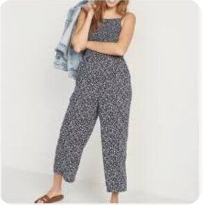 Floral Square-Neck Cami Wide-Leg Jumpsuit